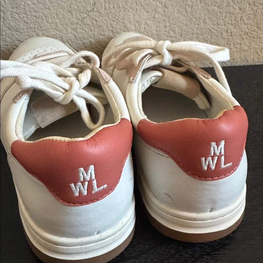 Madewell Court Sneakers in Pink and White Leather Women’s Size 9 - Picture 5 of 10